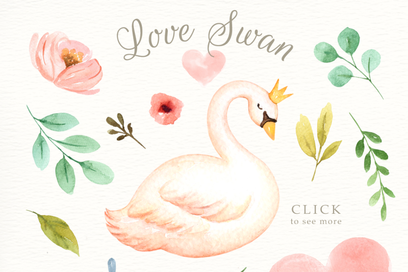 love-swan-watercolor-clip-art