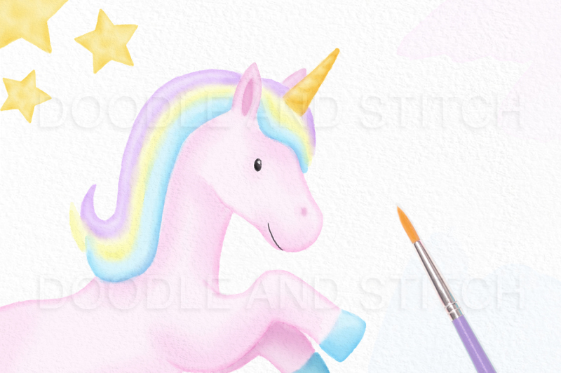 watercolor-unicorn-clipart-illustrations