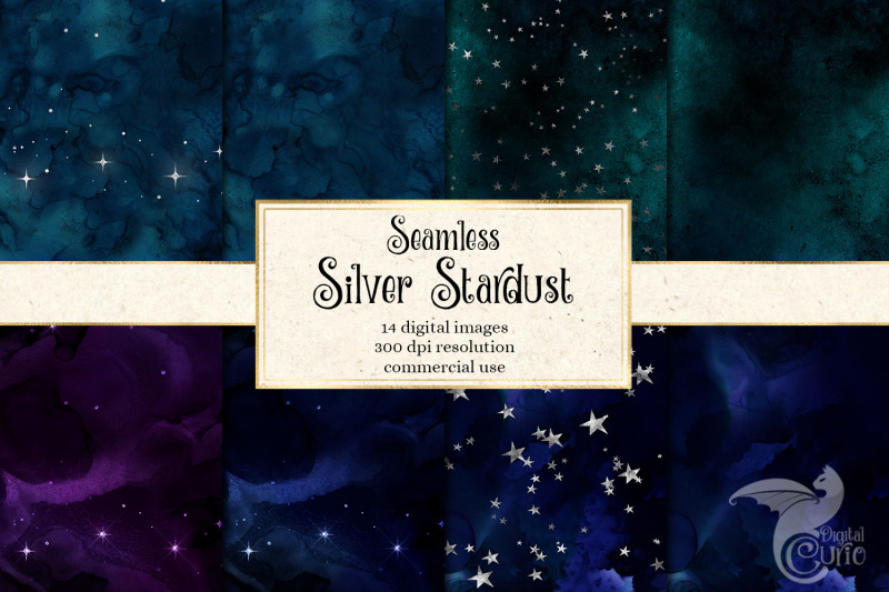seamless-silver-stardust