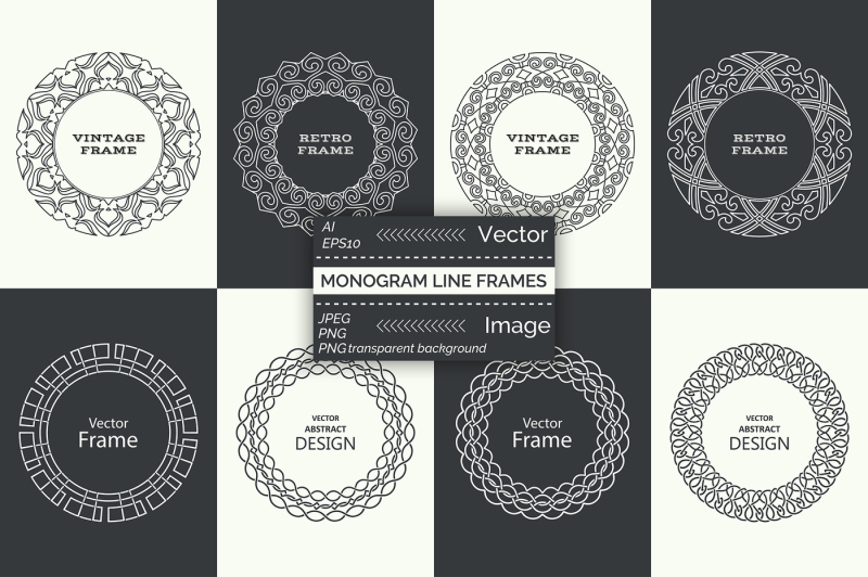 monogram-line-simple-frames