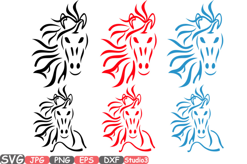 head-horse-silhouette-svg-cowboy-western-tribal-animal-767s