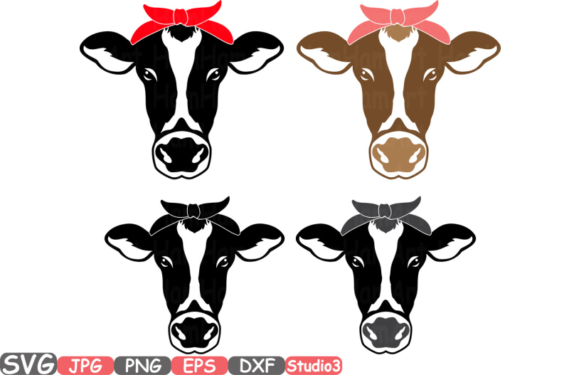 Download Cow Head Silhouette SVG cowboy western Farm animal 768S By HamHamArt | TheHungryJPEG.com