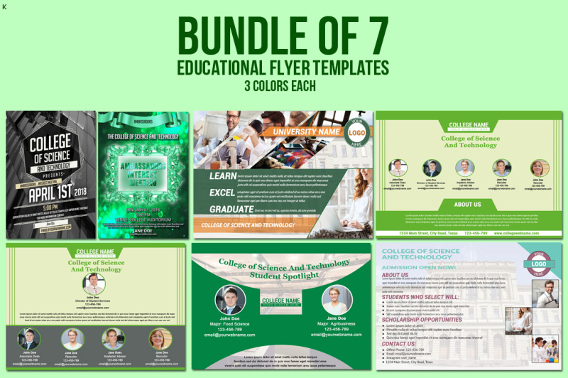 bundle-of-7-education-flyer-templates