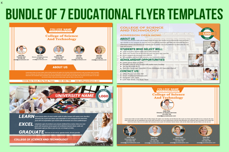 bundle-of-7-education-flyer-templates