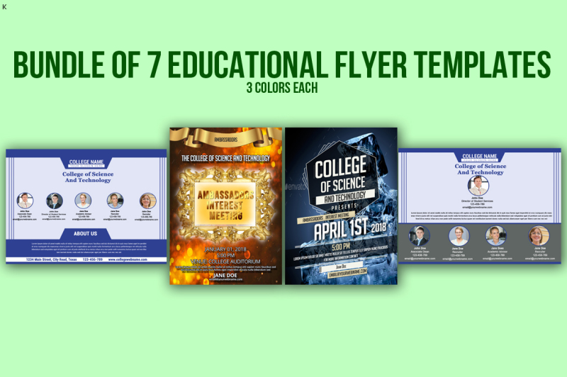 bundle-of-7-education-flyer-templates