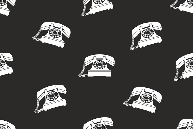 vintage-phones-seamless-pattern