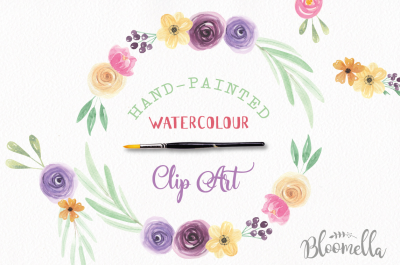 watercolor-flower-wreath-set-hand-painted-garlands-clipart