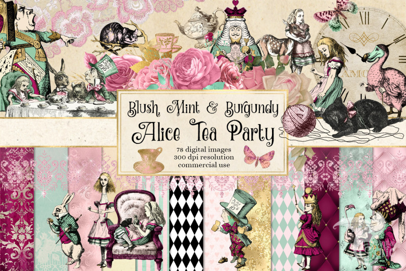 blush-mint-and-burgundy-alice-tea-party