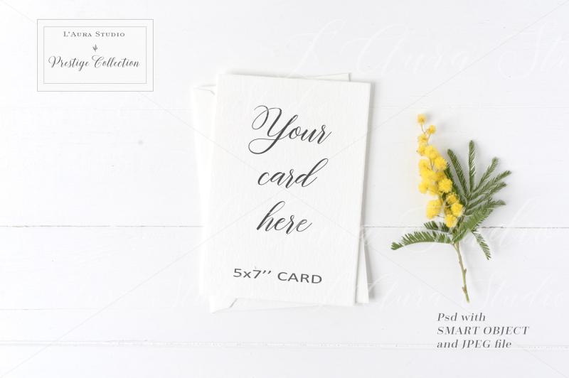 Free Floral 5x7 Card Mockup - crd229 (PSD Mockups)