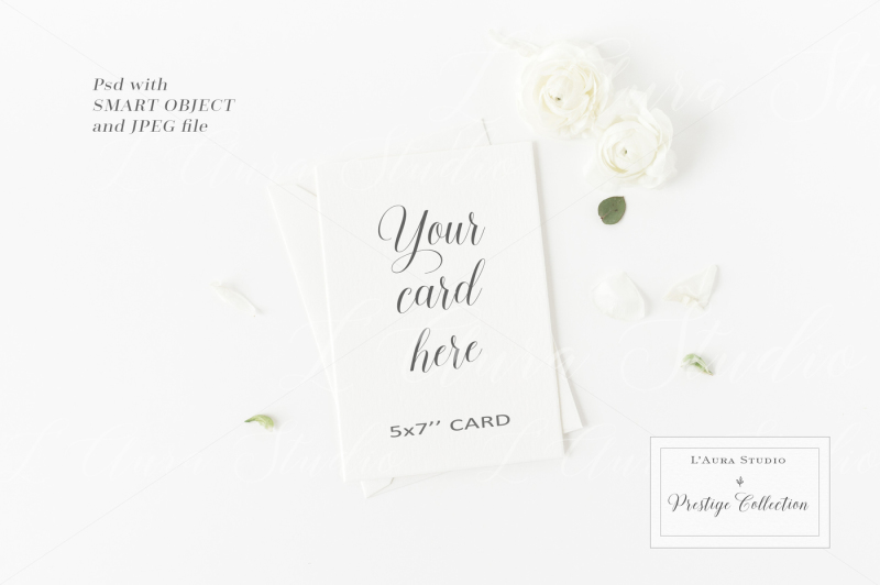 Free Floral 5x7 Card Mockup - crd232 (PSD Mockups)
