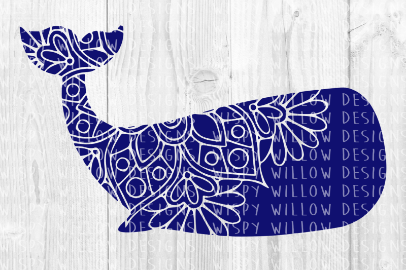 Download Floral Whale Mandala SVG/DXF/EPS/PNG/JPG/PDF By Wispy ...