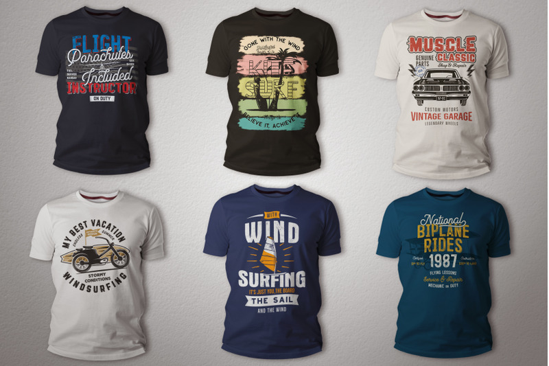 T-Shirt Designs Collection. Part 1 By Jekson Graphics | TheHungryJPEG