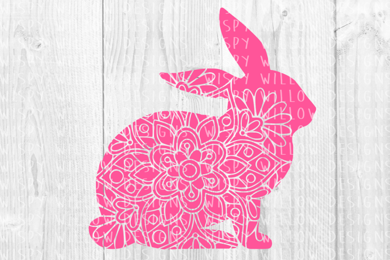 Download Rabbit Floral Mandala SVG/DXF/EPS/PNG/JPG/PDF By Wispy ...