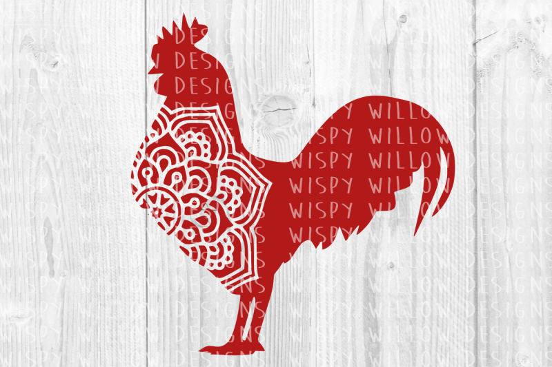 Download Rooster Mandala SVG/DXF/EPS/PNG/JPG/PDF By Wispy Willow ...