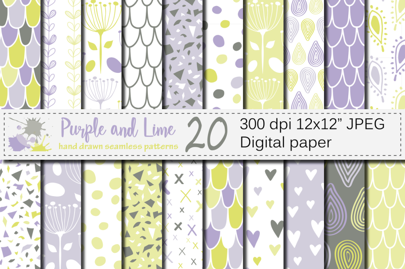 purple-and-lime-green-seamless-digital-paper-hand-drawn-patterns