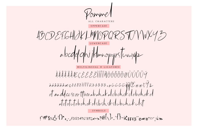 pommel-handstylish-font