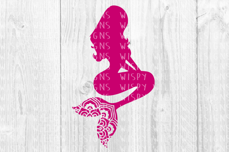 Download Mermaid Mandala SVG/DXF/EPS/PNG/JPG/PDF By Wispy Willow Designs | TheHungryJPEG.com