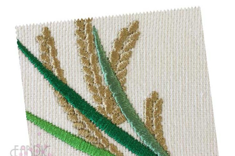 Wheat Wreath Embroidery Monogram Frame Wedding Design Border Wheat Sta By Fabricmodern Thehungryjpeg Com
