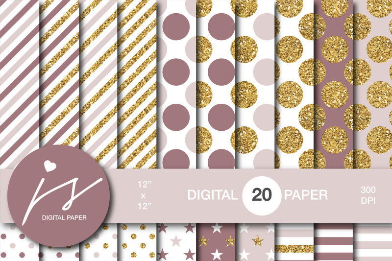 mocca-brown-digital-paper-with-gold-glitter-mi-788