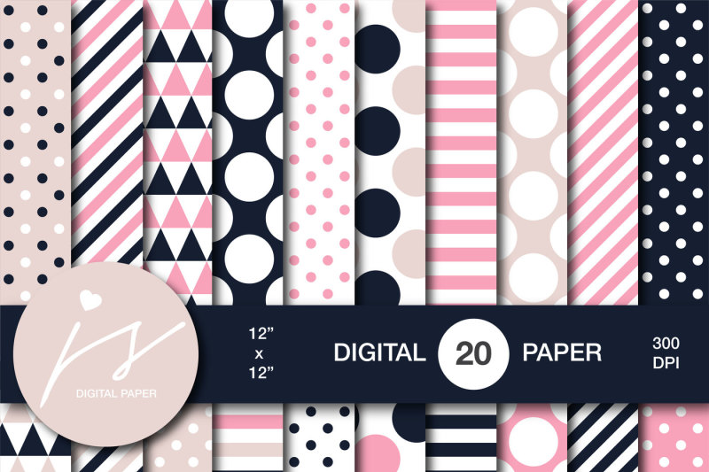 pink-and-navy-blue-digital-paper-mi-812