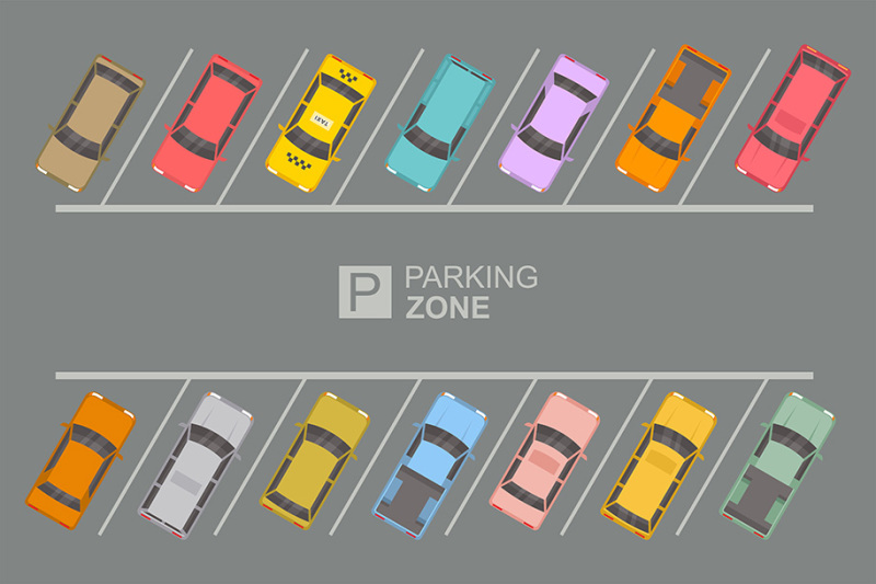 top-view-of-parking-zone