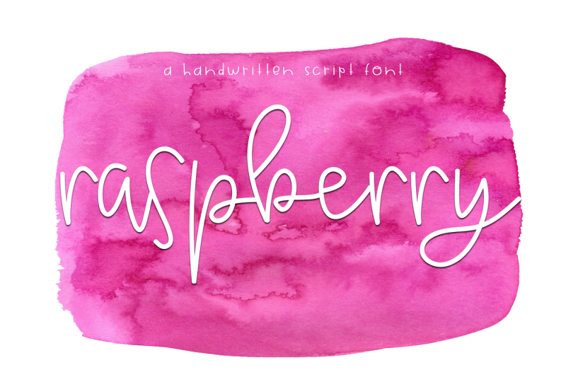 raspberry-a-handwritten-script-font