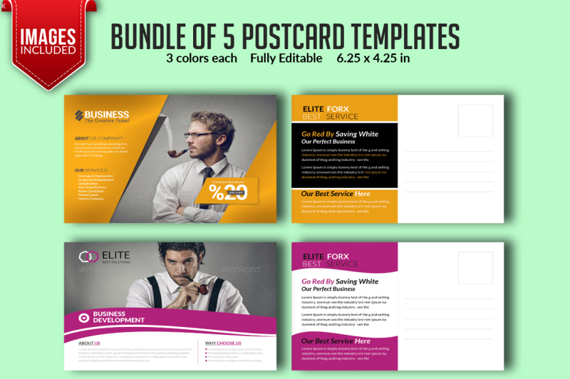 bundle-of-5-post-card-templates