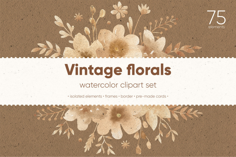 vintage-florals-watercolor-cliparts