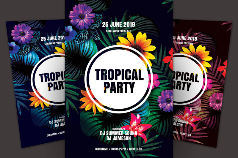 tropical-party-flyer