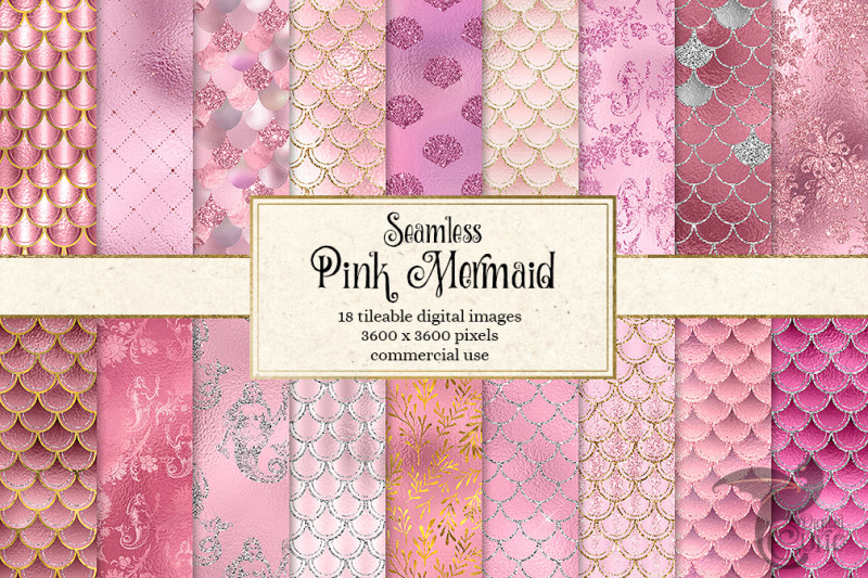 pink-mermaid-patterns