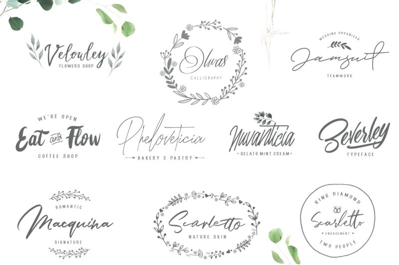 10 Font Script Collection Doodlee Art By Bloomxxvi Thehungryjpeg Com