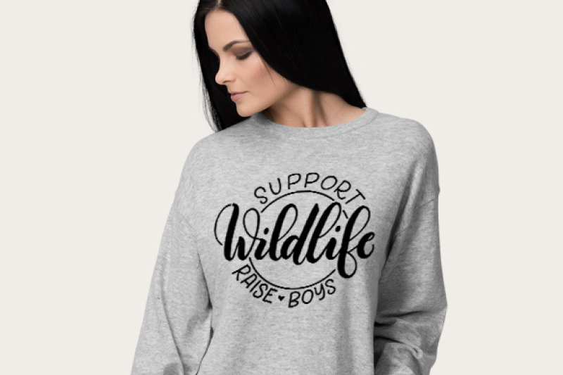 support-wildlife-raise-boys-mom-of-boys-hand-lettered-cut-file