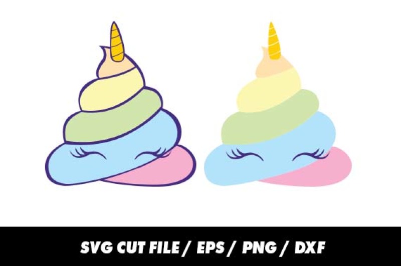 Download Unicorn Rainbow Poop SVG for Silhouette and Cricut By ...