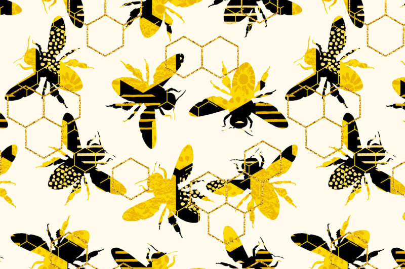 10-honey-seamless-patterns