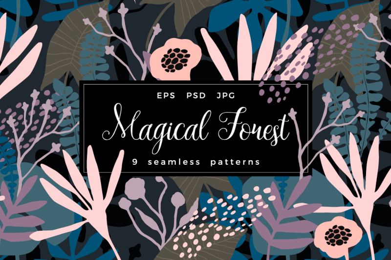 magical-forest-9-seamless-patterns