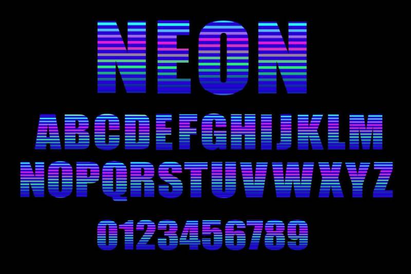 neon-vector-alphabet