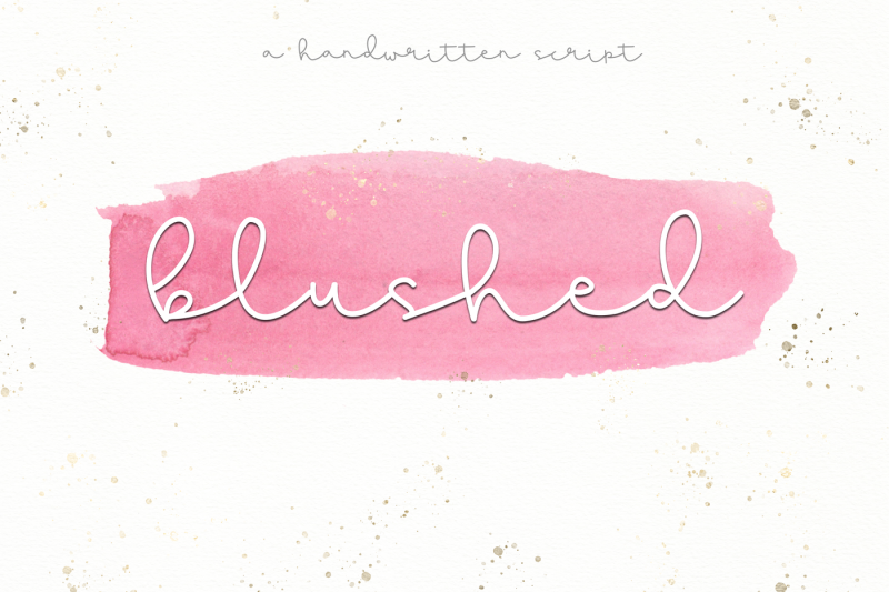 blushed-a-handwritten-font