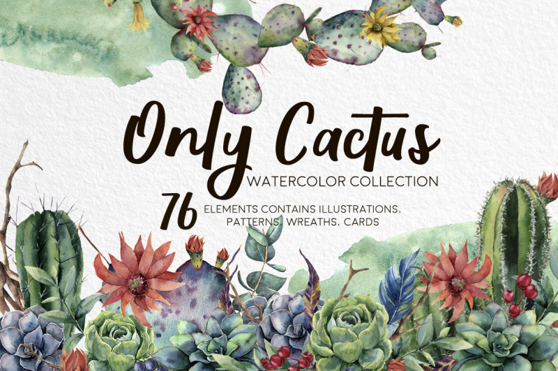 only-cactus-watercolor-clip-art