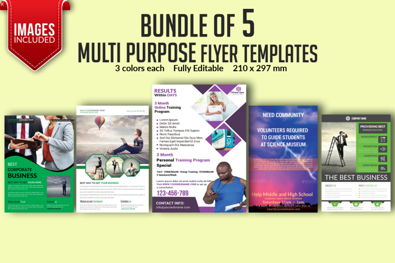 bundle-of-5-multi-purpose-flyer-templates