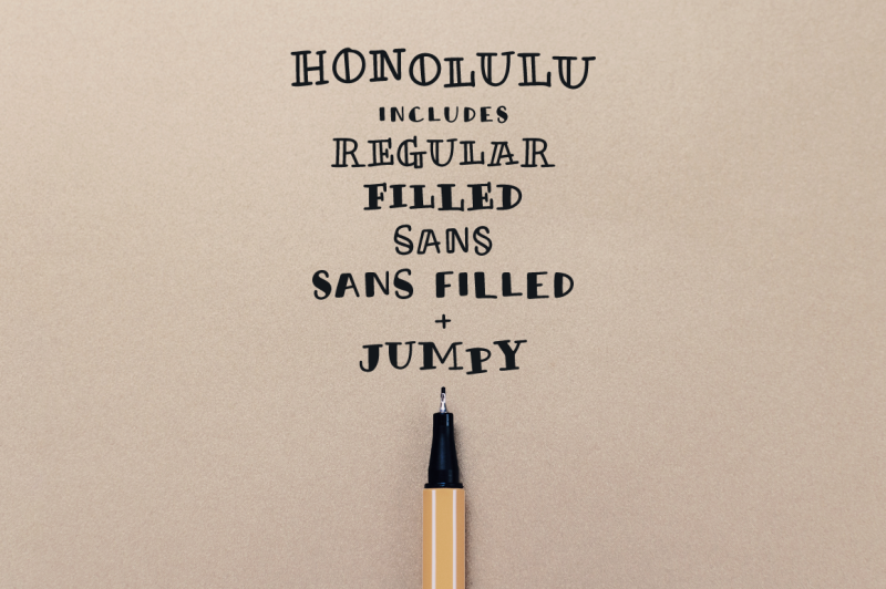honolulu-a-handmade-font