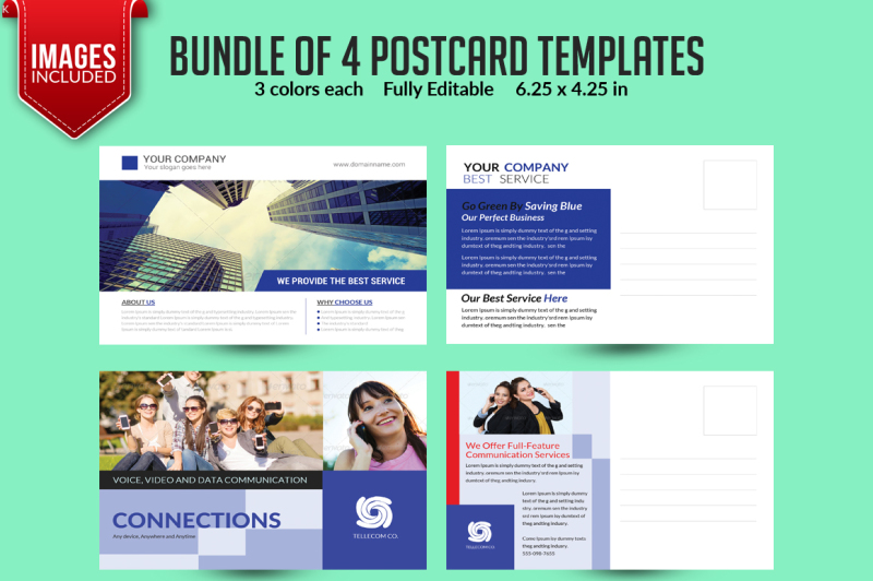 bundle-of-4-multi-purpose-business-post-card-templates