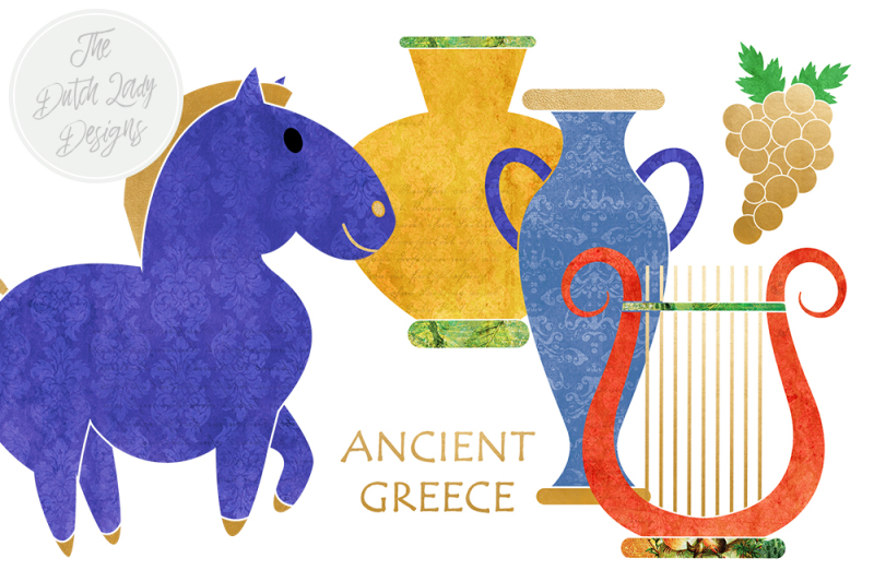 greek-archeology-clipart-set