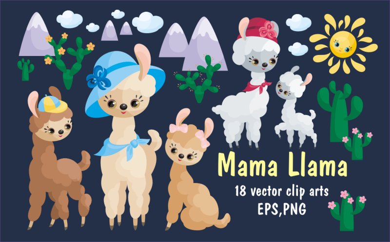 mama-llama-vector-clip-arts-for-mother-s-day