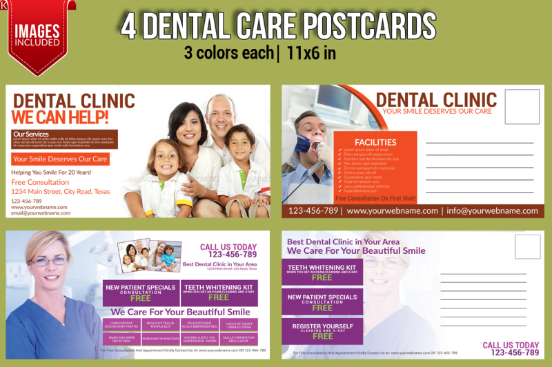 bundle-of-4-dental-care-post-cards