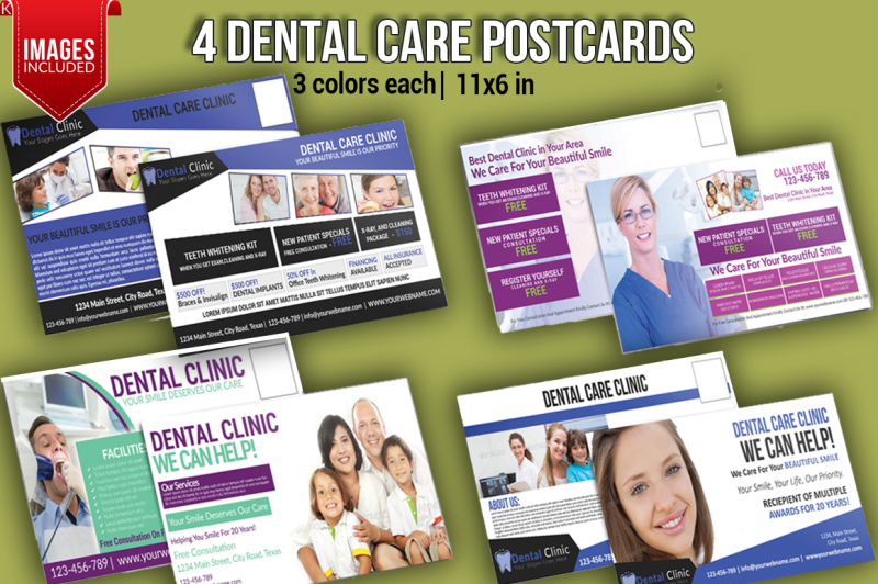 bundle-of-4-dental-care-post-cards