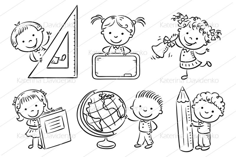 set-of-cartoon-school-kids-holding-different-school-objects