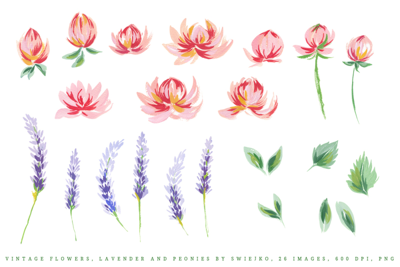 lavender-and-peonies-vintage-flowers