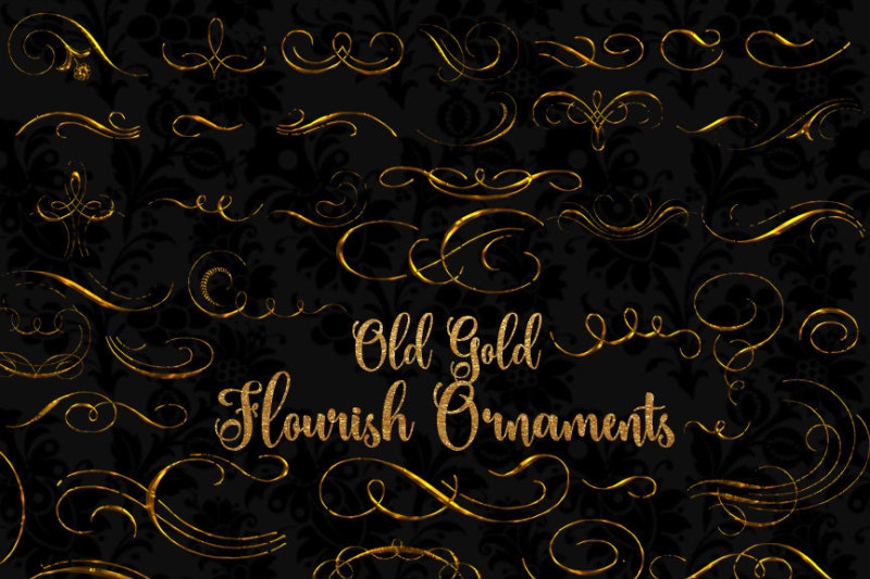 old-gold-flourish-ornaments