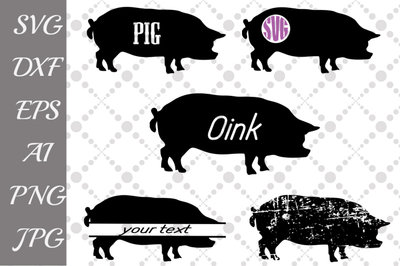 Download Pig Svg,FARM SVG,Farm Animal Svg,Pig Monogram Svg By PrettyDesignStudio | TheHungryJPEG.com