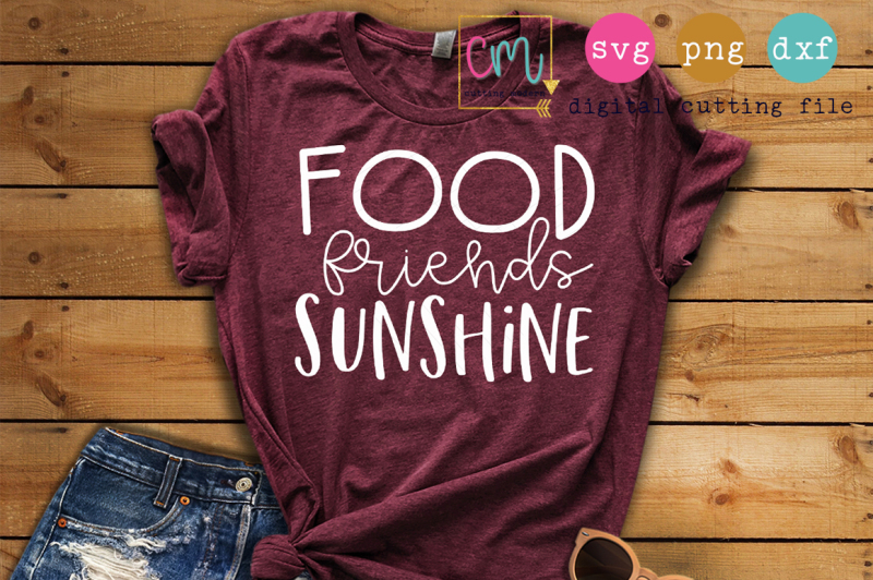 food-friends-sunshine-cutting-file